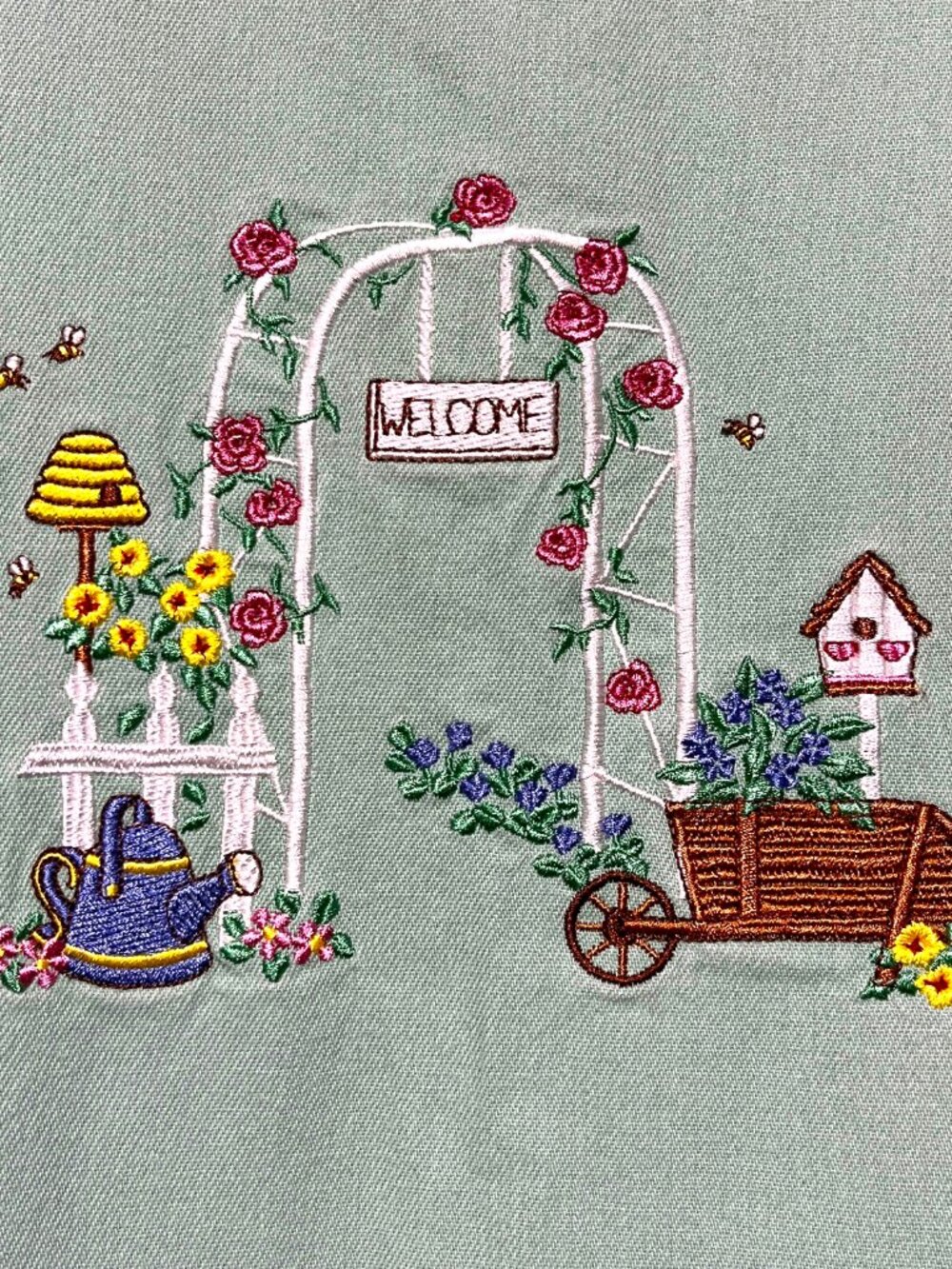 Womens Embroidered Maxi Jumper Dress XXL Cotton Cottagecore Garden Whimsical - Picture 5 of 9